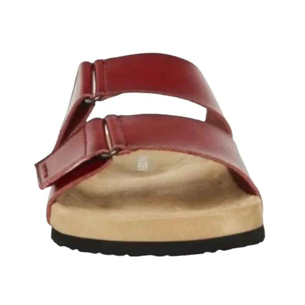 Madden Men's Tisson Double Strap Slide Sandals Cognac Size 8 1/2